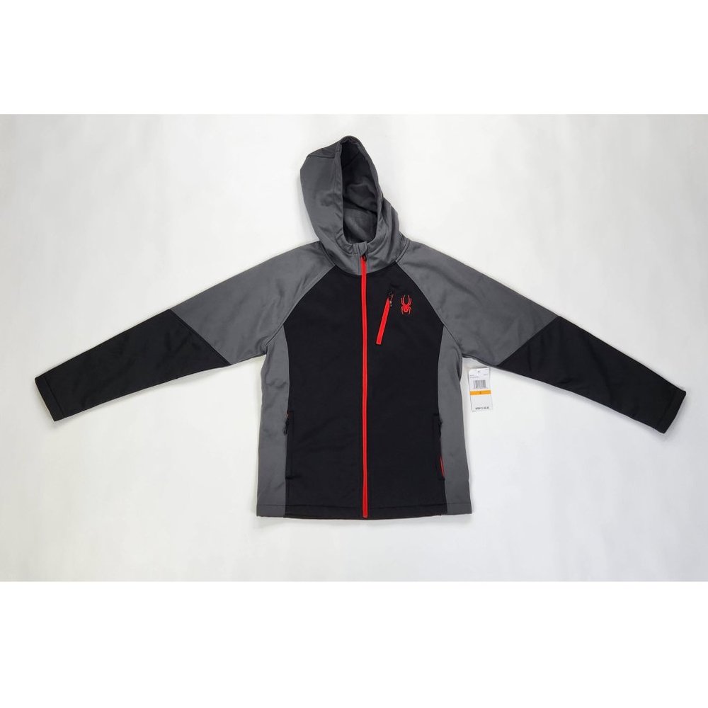 Spyder Softshell Jacket Mens Size Small Black and Gray